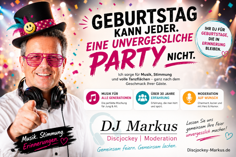 Geburtstags-DJ Markus Saxert